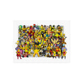 Yellow Wrestling Collage Desk Mat
