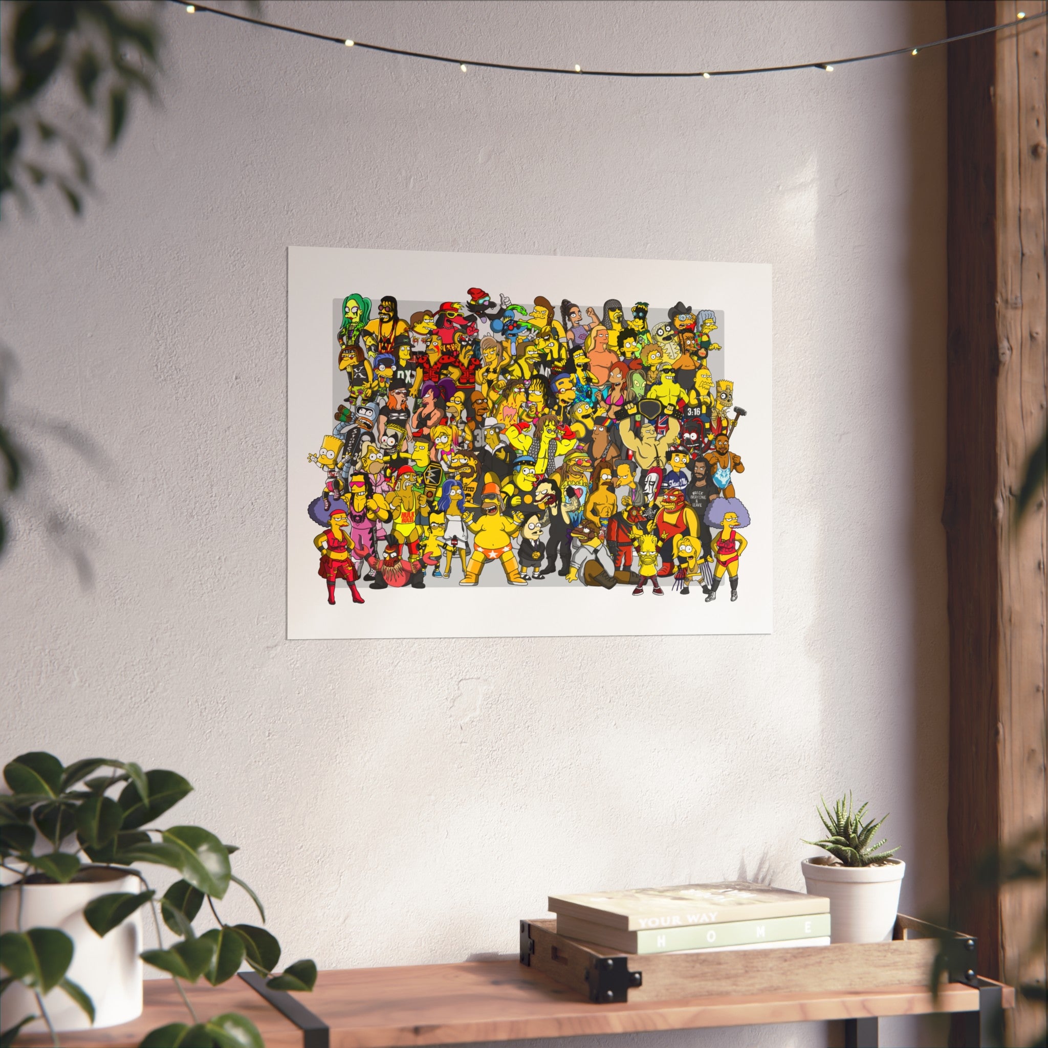 Yellow Wrestling Collage Desk Mat