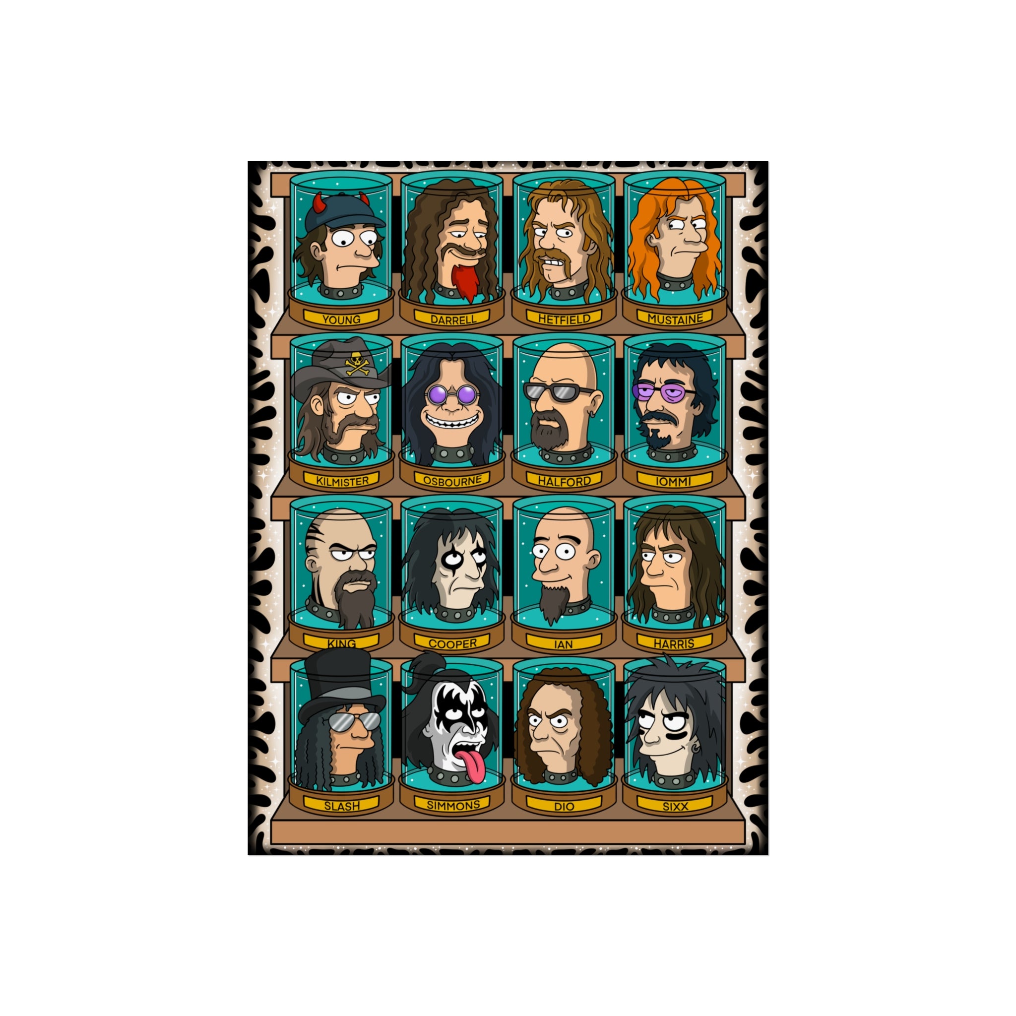 Jar Heads Metal Icons  18x24" Giclée Art Print