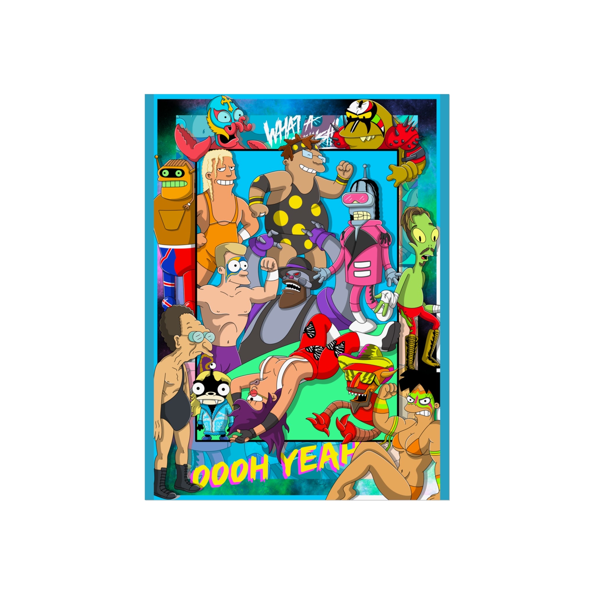 Futuristic Wrestling Event 18x24" Giclée Art Print