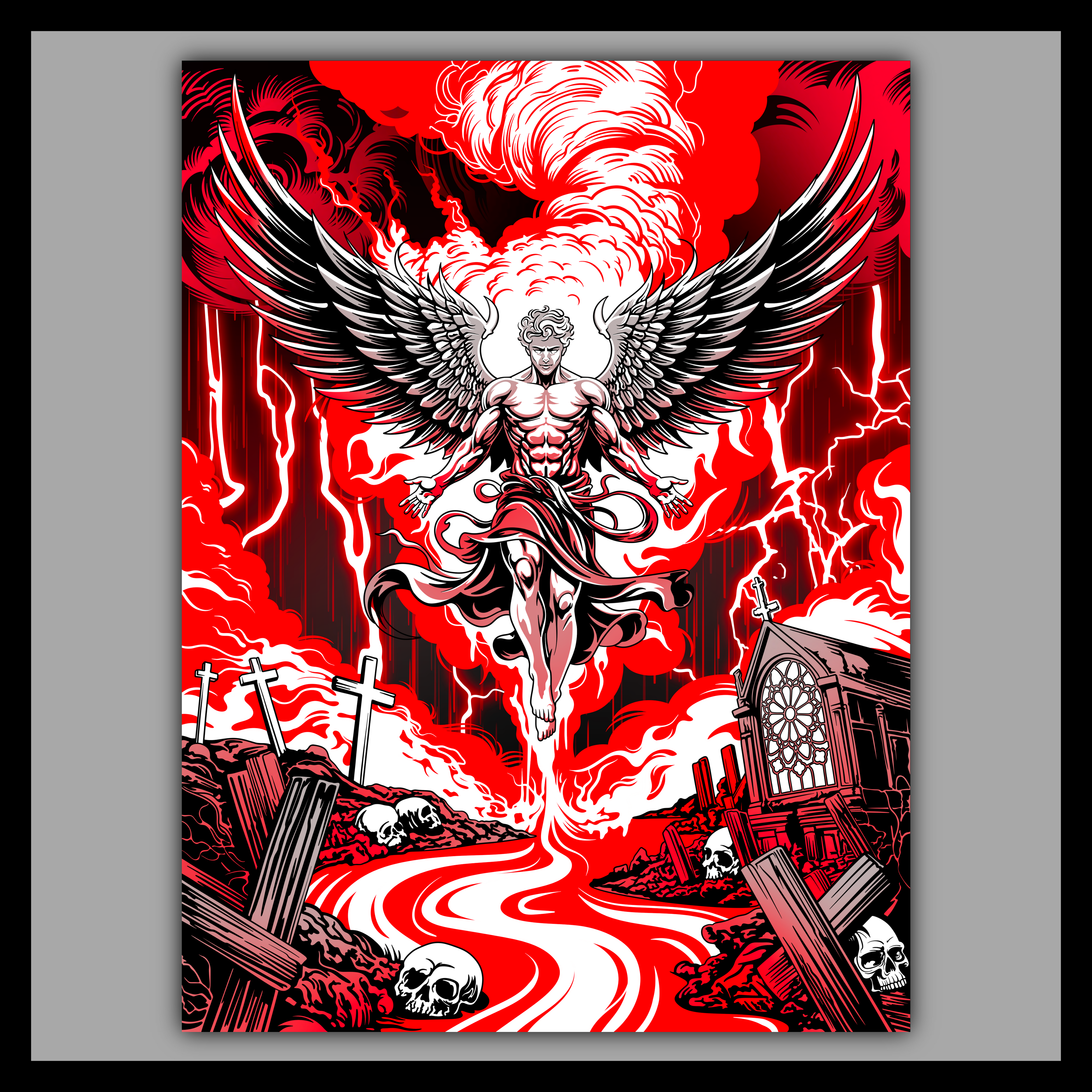 Awaiting Reprisal - Glow in the Dark Fine Art Print